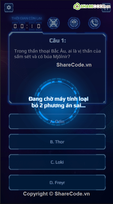 Game,Ai là triệu phú,C#,Unity C#,Đồ án,Bài